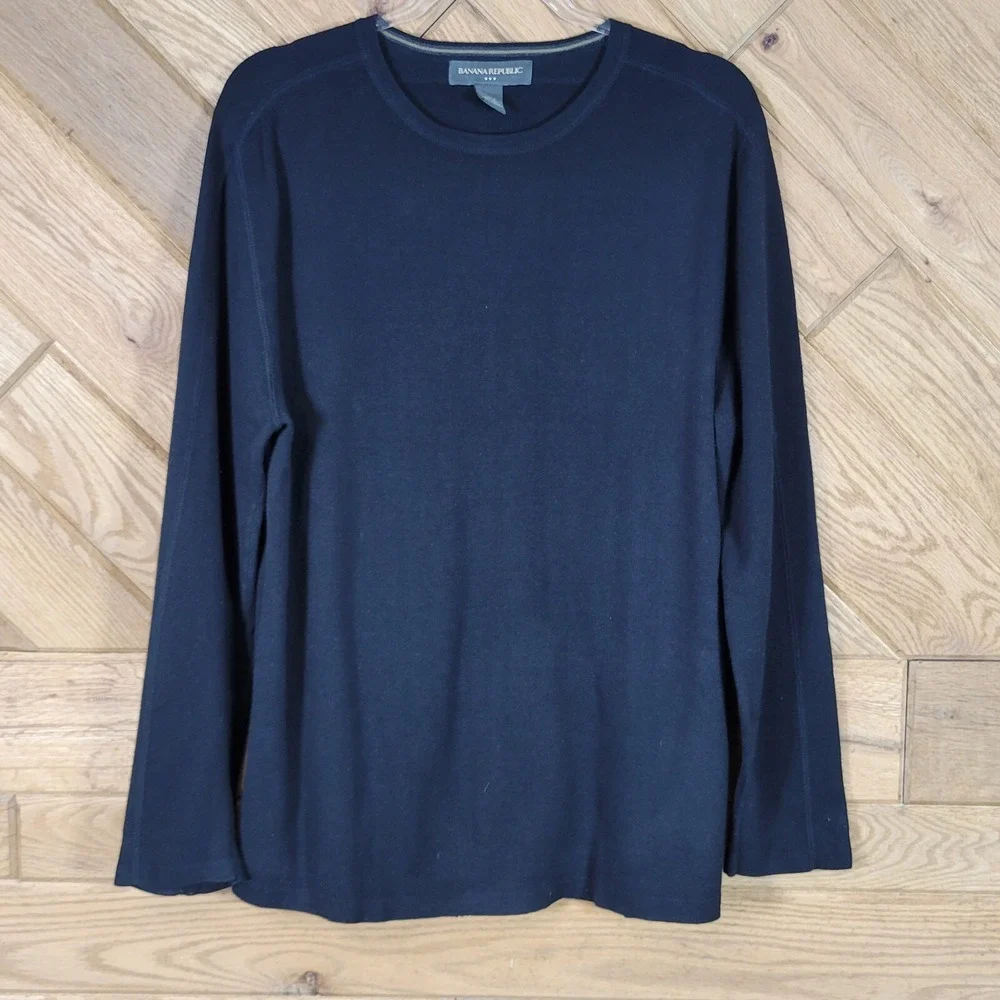 Banana Republic Mens Pullover Sweater Cotton Crew Neck Long Sleeve Size Large
